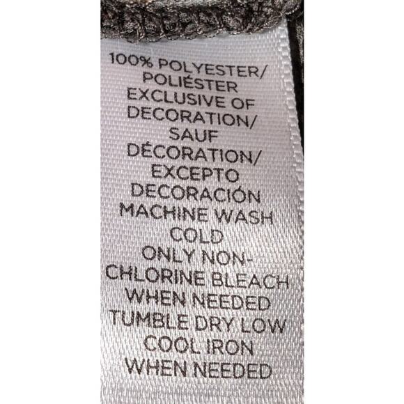 Ann Taylor Loft Boho Peacock Feather Distressed Short Sleeve Tie Neck Blouse M - Picture 4 of 4